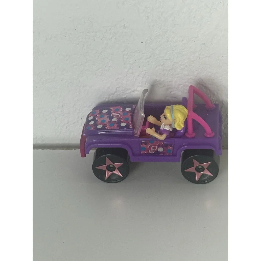 Mattel 2007 Polly Pocket Wheels Car #10 Glitzy Grape w/ Driver